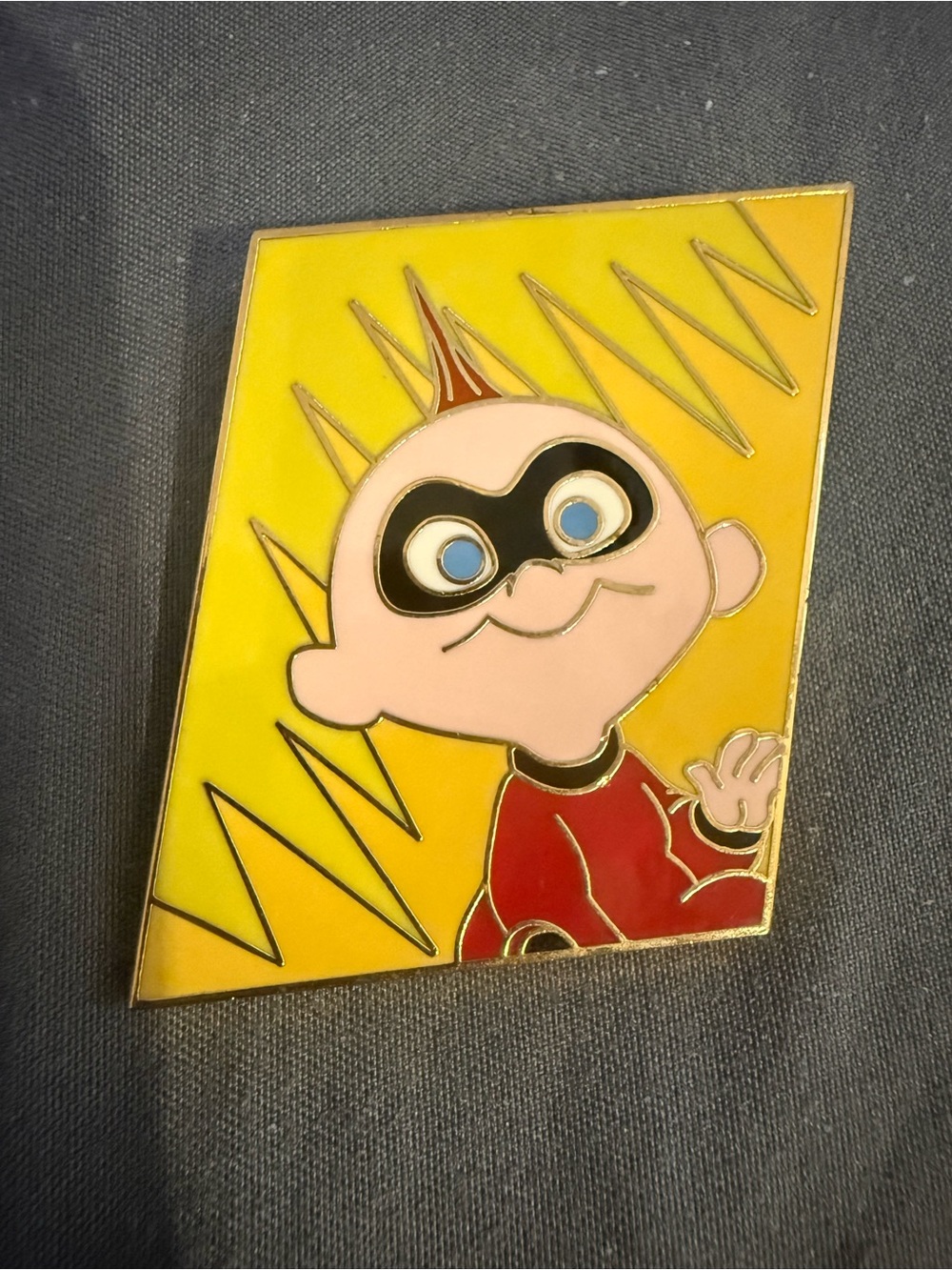 Disney Jack-Jack Enamel Wall Pin in Yellow, Pink, Red with Blue Eyes